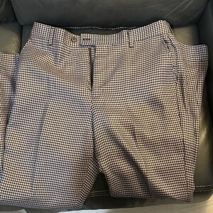 Men's Flat-Front Houndstooth Dress Shorts - Black & White